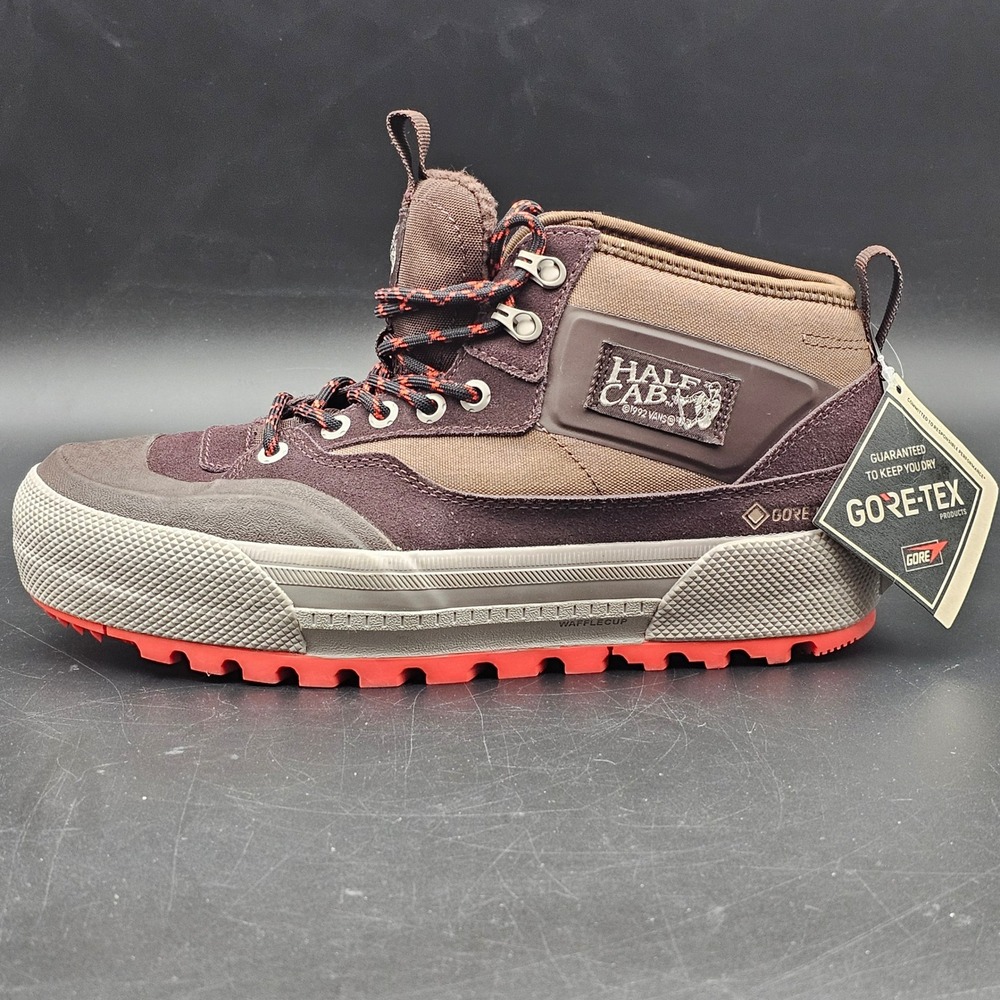 Vans Half Cab MTE-3 Gore-Tex Brown Tan Red Mens 8.5 Womens 10 Boots VN0A5I11B8C1
